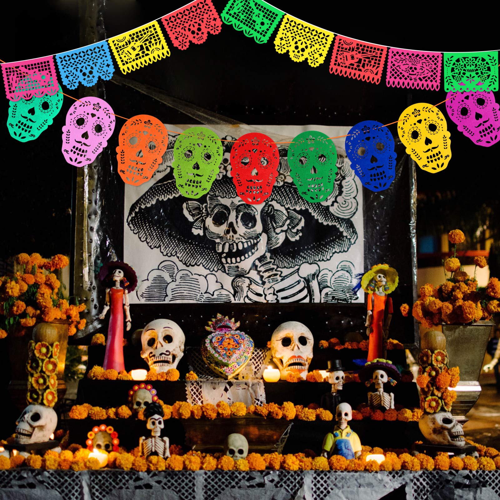 howaf-papel-picado-banner-mexiko-fiesta-totenkopf-2er-set image 5