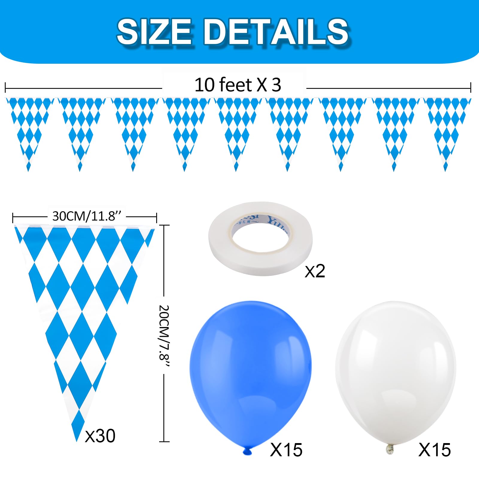 howaf-oktoberfest-deko-set-wimpelkette-luftballons-blau-wei image 2