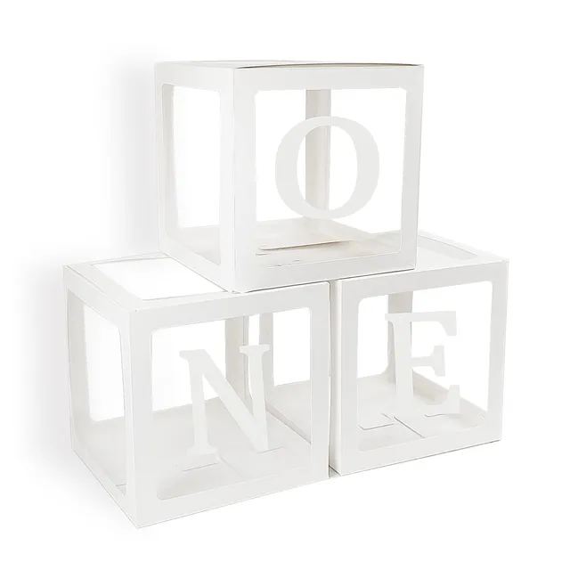 qifu-ballon-boxen-one-3-st-ck-transparent-1-geburtstag-wei image 1