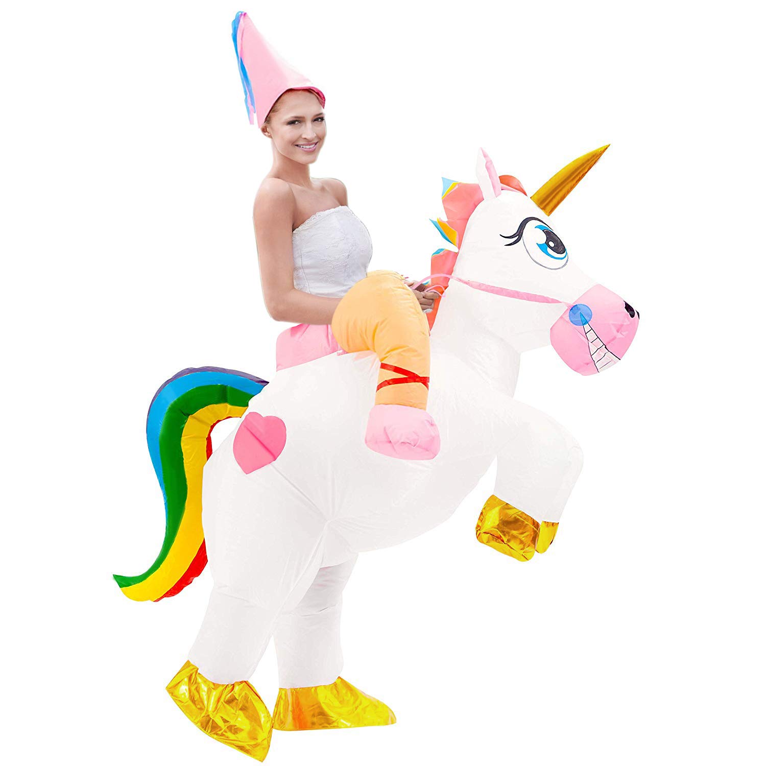 tacobear-costume-einhorn-kost-m-aufblasbar-erwachsene-mit-hut image 1