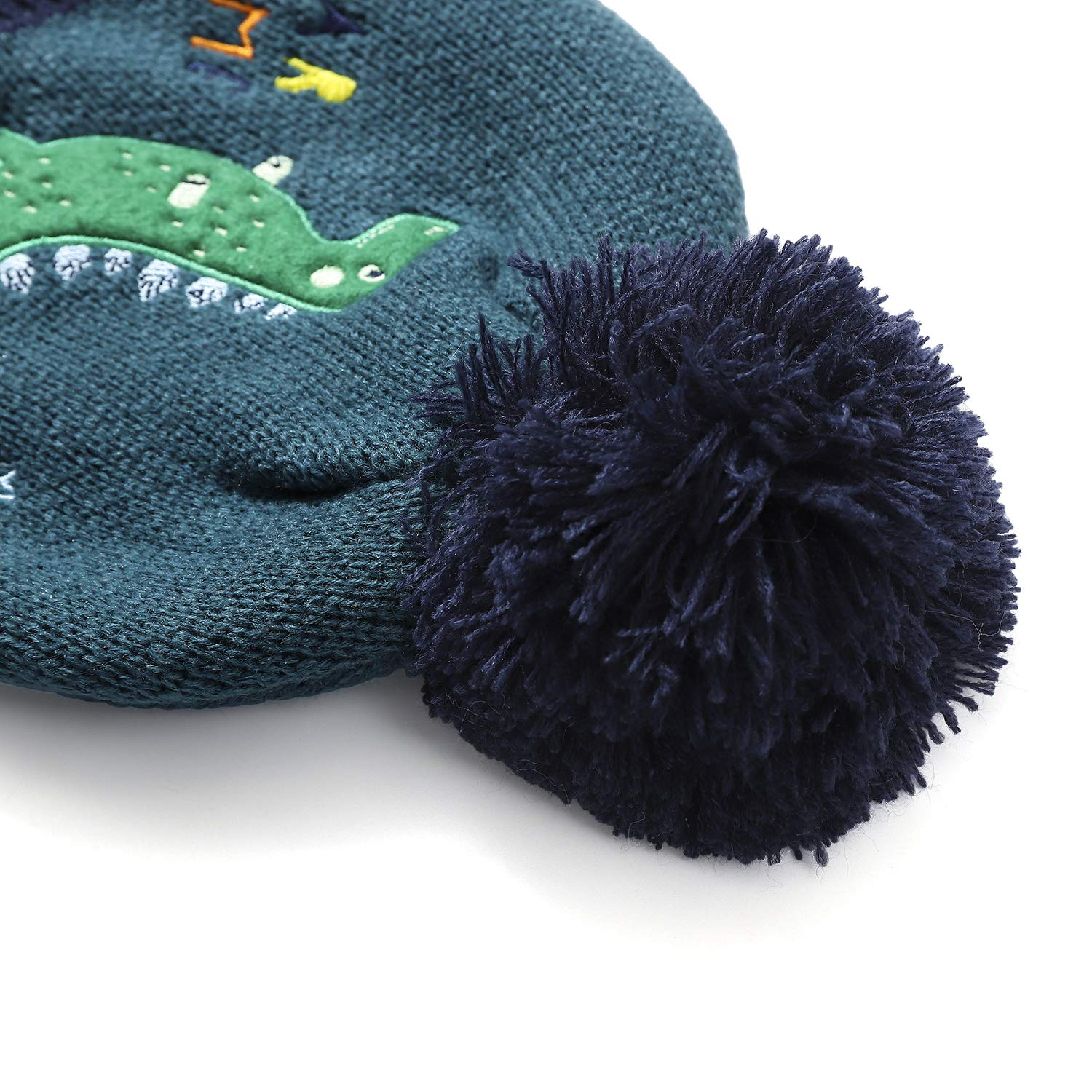 tacobear-winterm-tze-kinder-gr-ner-dinosaurier-handschuhe image 3
