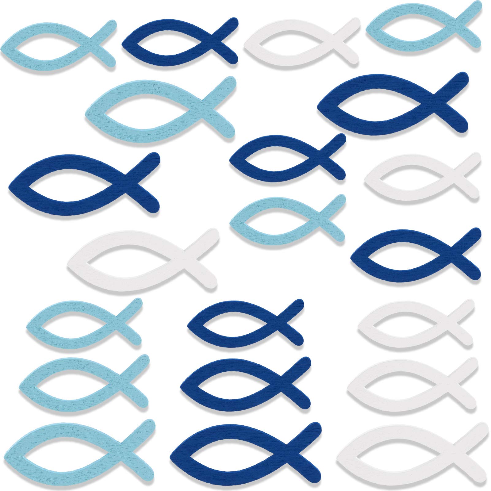 howaf-holz-fische-streudeko-blau-wei-180-stk-taufe-kommunion image 1