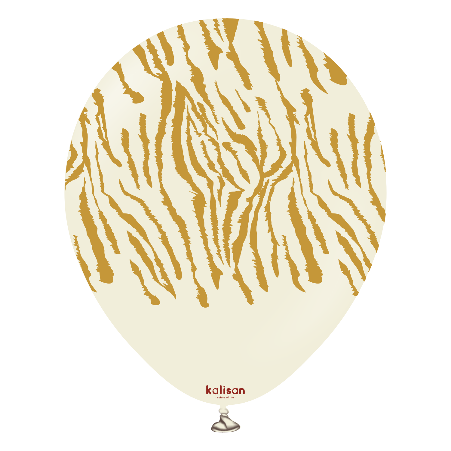 kalisan-safari-theme-luftballon-tiger-white-sand-gold-12-zoll image 1