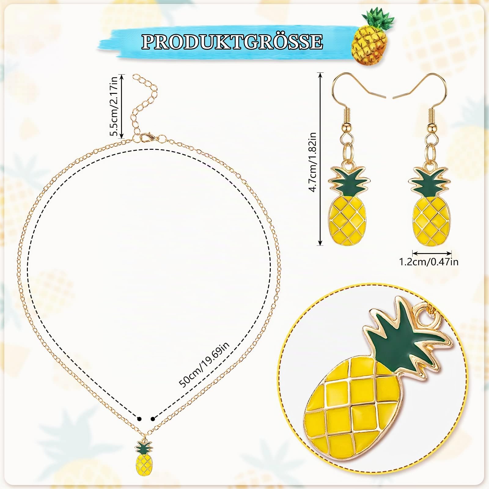 howaf-photo-booth-props-ananas-kost-m-damen-6-tlg-gelb image 4