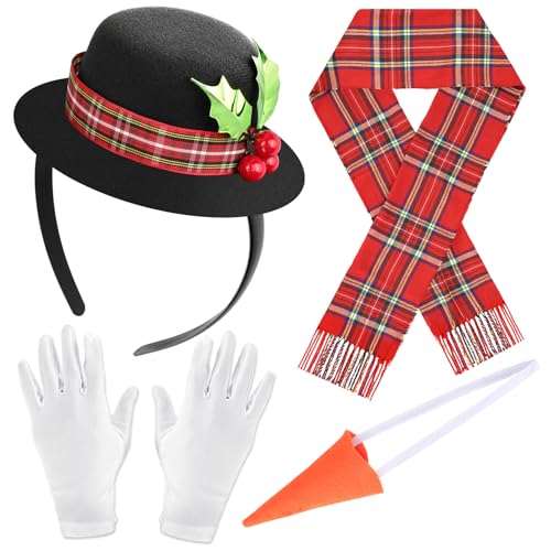 howaf-schneemann-kost-mset-haarreif-schal-nase-handschuhe-weihnachten image 7