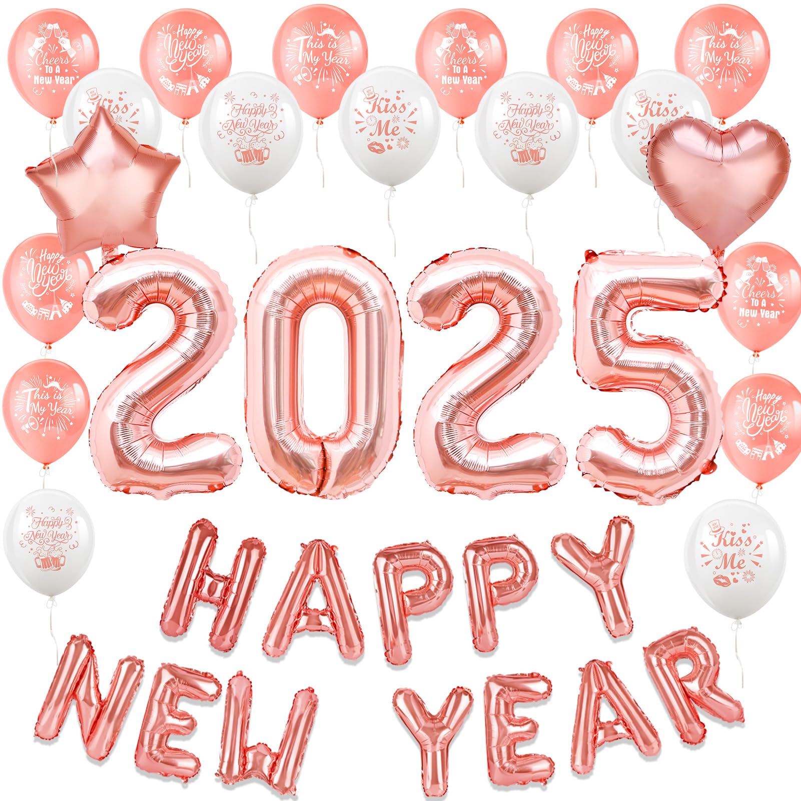 howaf-silvester-deko-2025-ros-gold-2025-ballons-girlande-set image 4