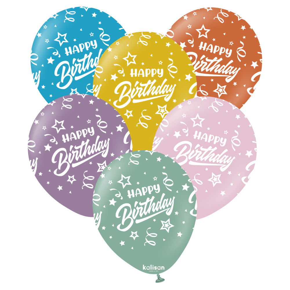 kalisan-birthday-happy-birthday-ballons-retro-mix-12-25-st-ck image 1