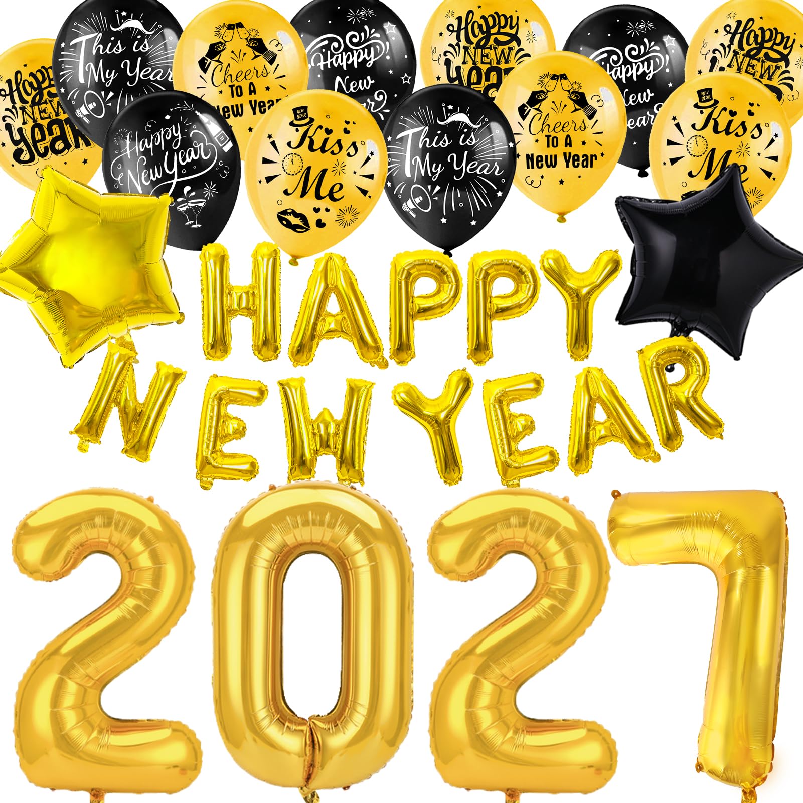howaf-silvester-deko-2027-xxl-set-gold-folienballon-latexballons image 1