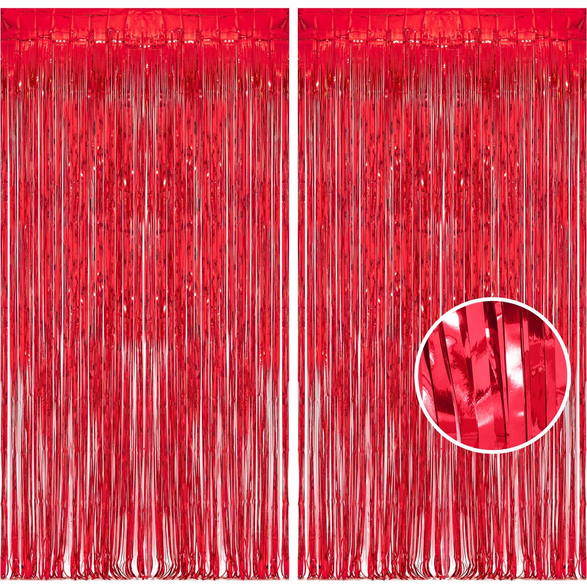 braveshine-lametta-vorhang-rot-2-st-ck-1x2-5-m-folie image 1