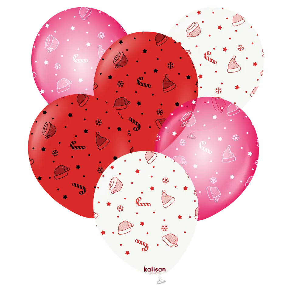kalisan-new-year-christmas-pattern-luftballons-12-25-stk-rot image 1