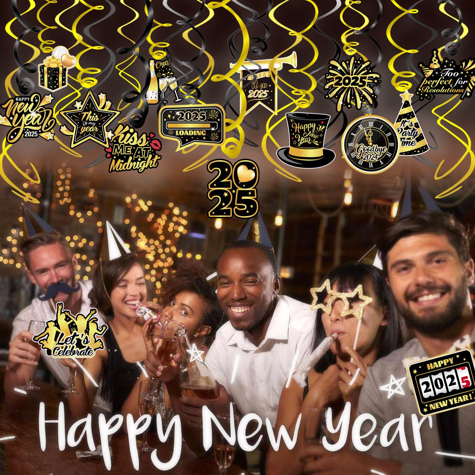 howaf-silvester-deko-2025-deckenh-nger-30-st-ck-schwarz-gold image 7