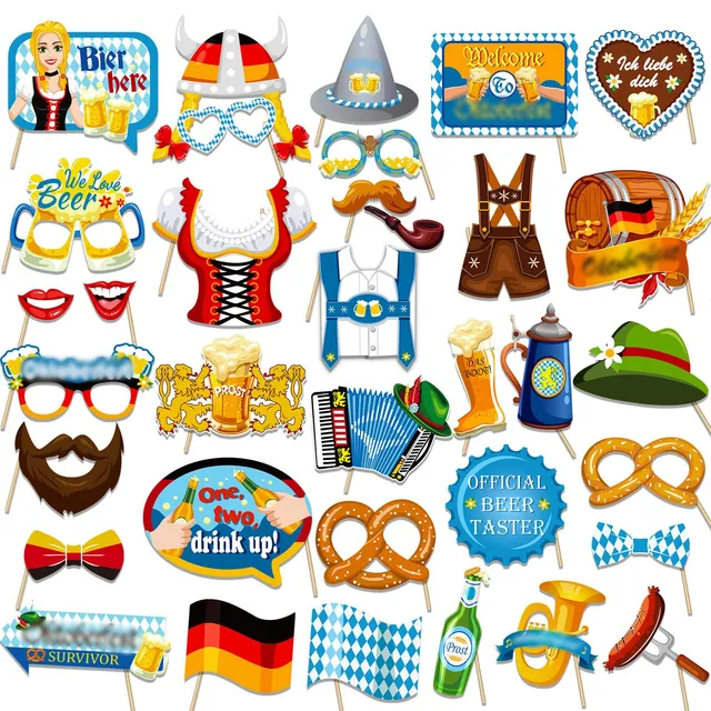 howaf-oktoberfest-foto-requisiten-35-st-ck-bayrisch-photo-booth image 1