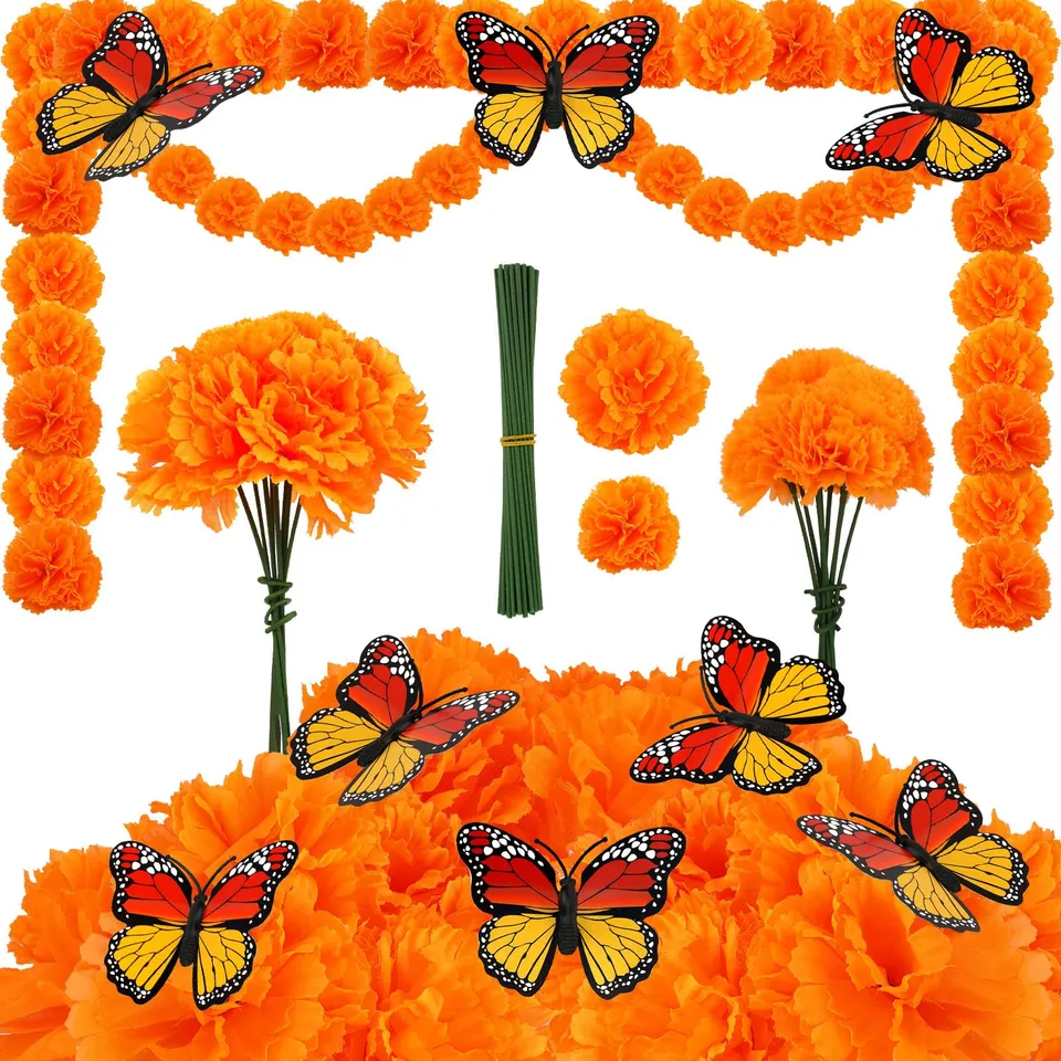 howaf-tag-der-toten-ringelblumen-k-nstlich-orange-40er-schmetterling image 1