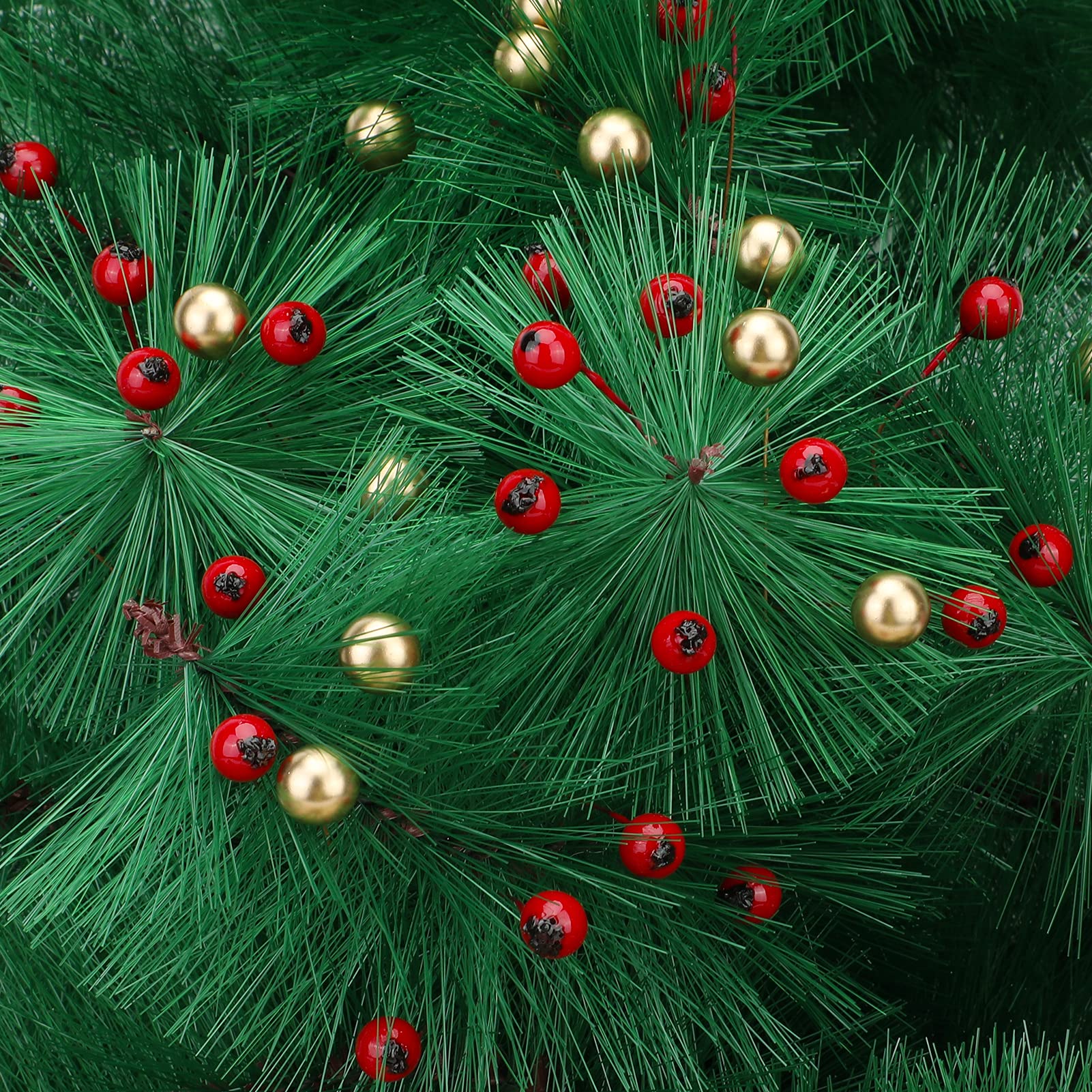 howaf-holly-beeren-rot-gold-150-st-ck-weihnachtsdeko image 5