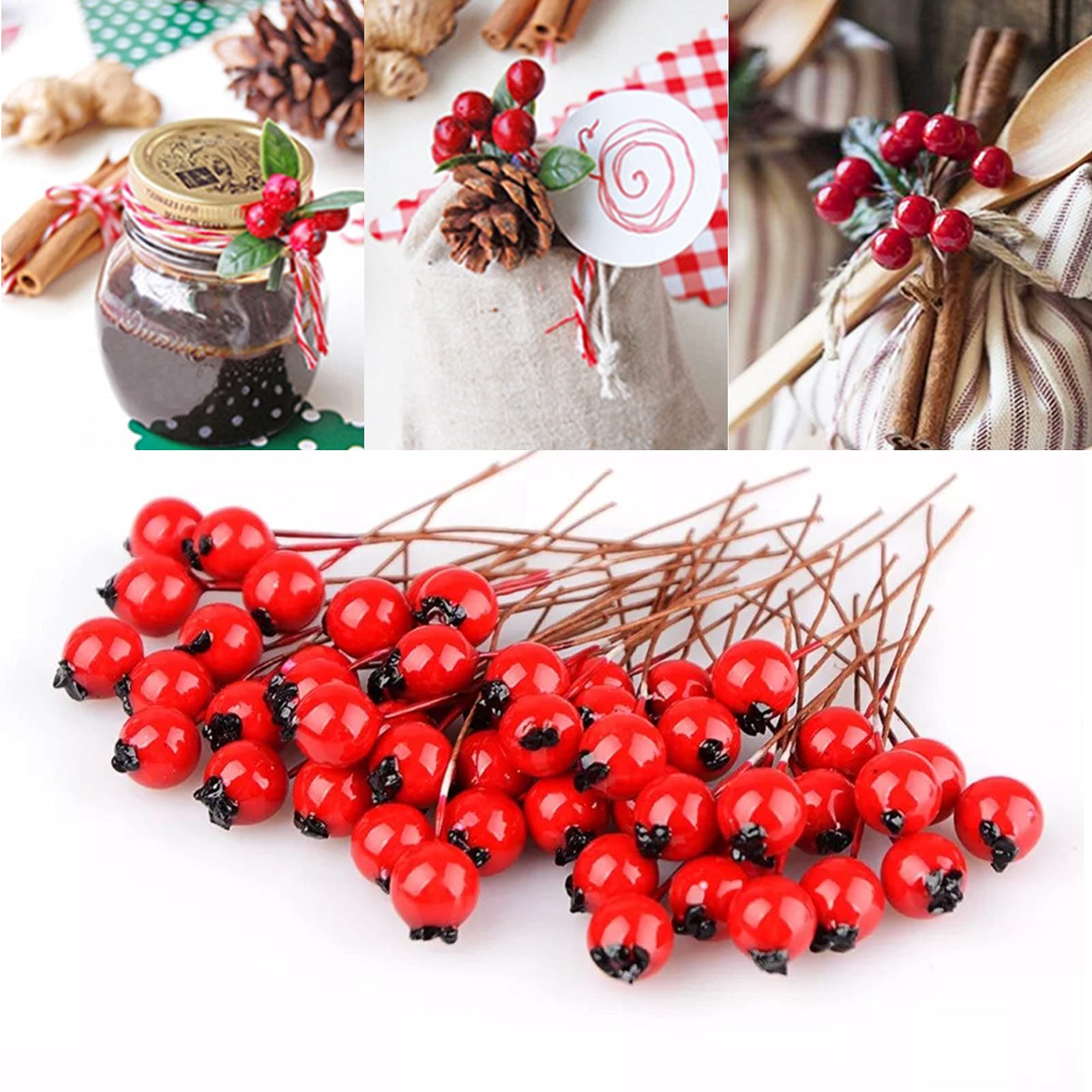 howaf-holly-beeren-rot-gold-150-st-ck-weihnachtsdeko image 6