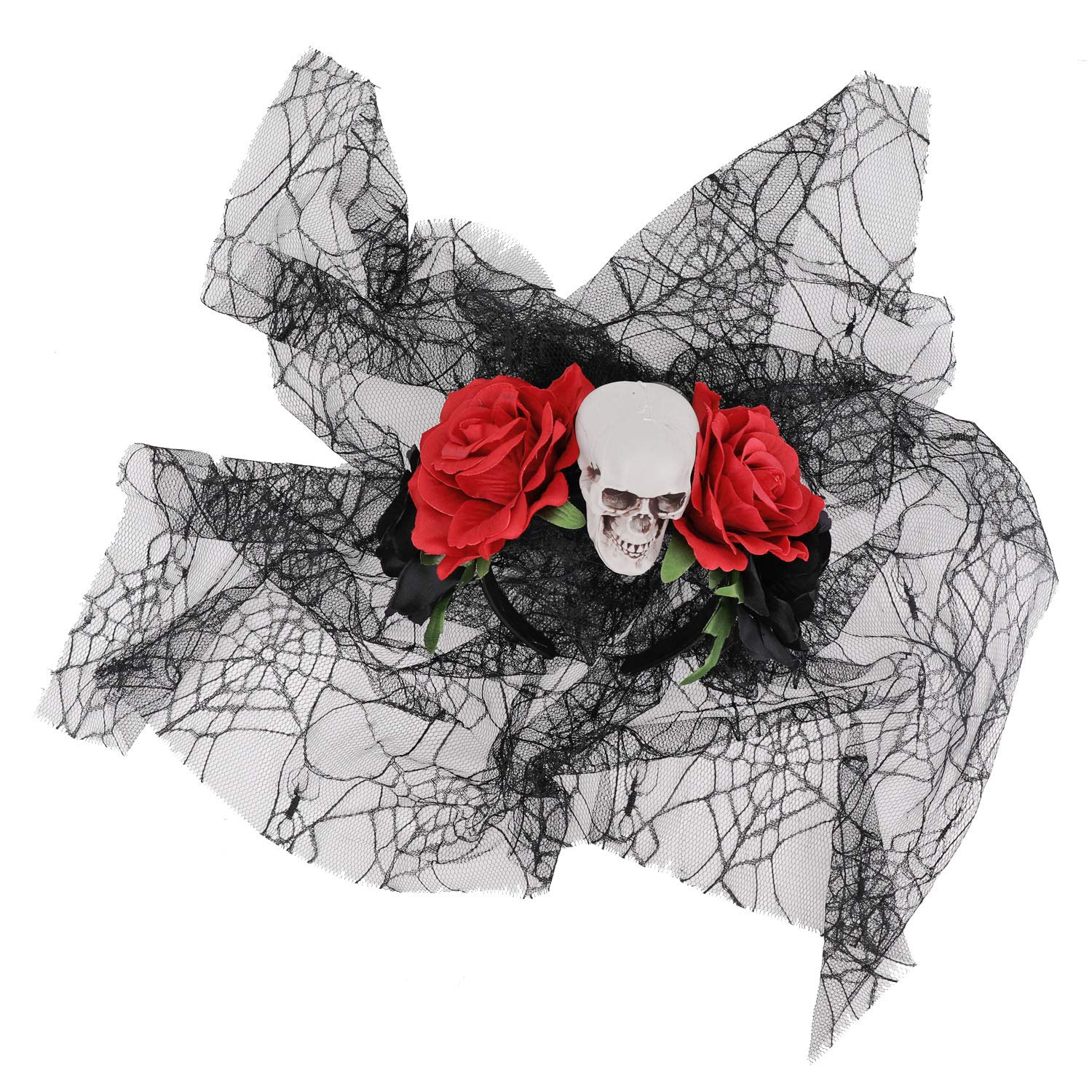 howaf-tag-der-toten-haarreif-schwarz-mit-schleier-und-tattoo image 4