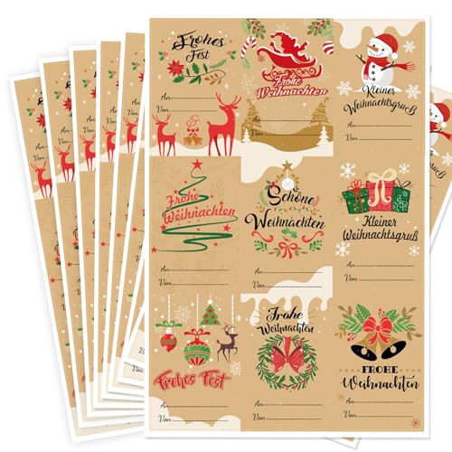 howaf-frohe-weihnachten-aufkleber-geschenketiketten-144-st-ck-beschreibbar image 8