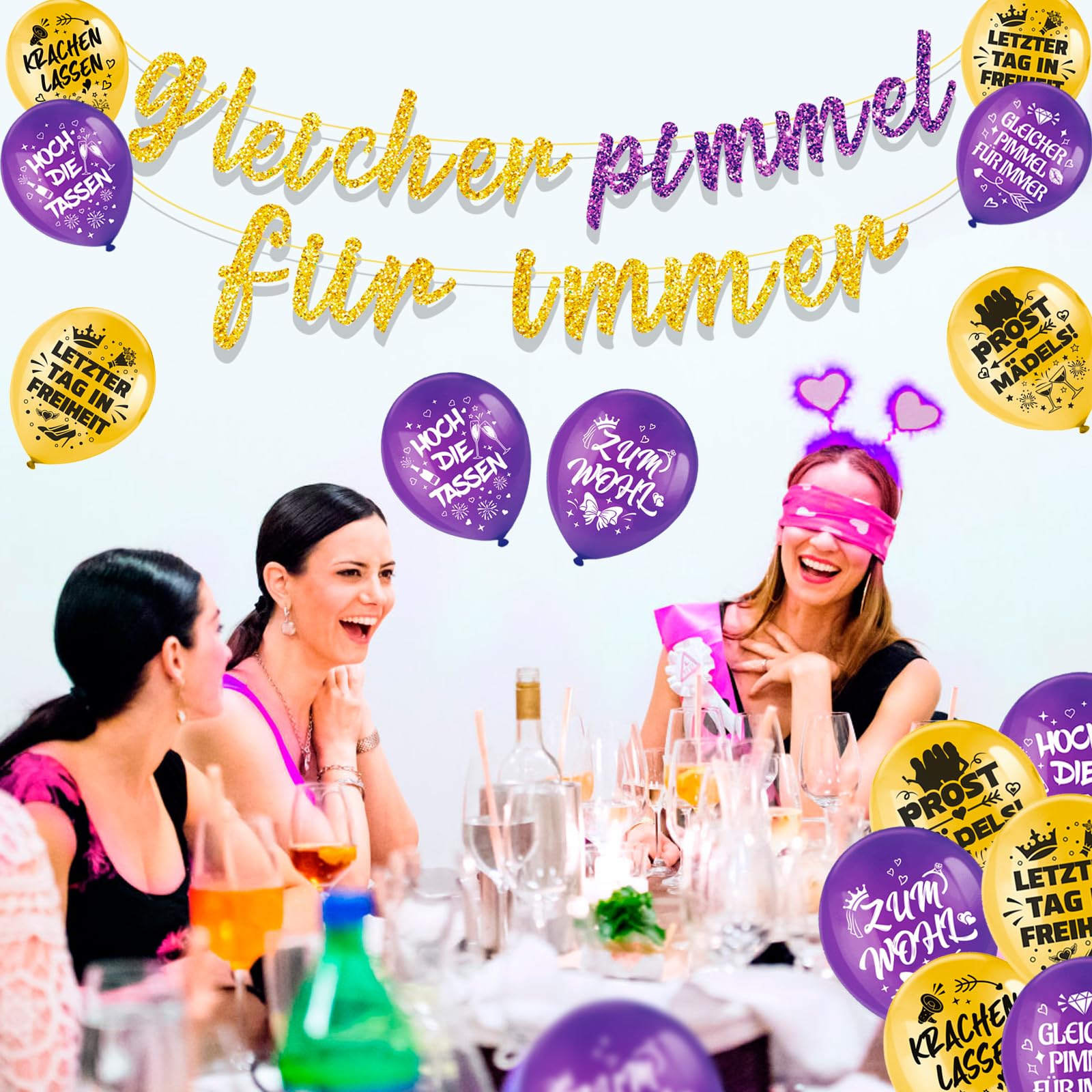 howaf-jga-deko-frauen-set-banner-18-ballons-lila-gold image 5