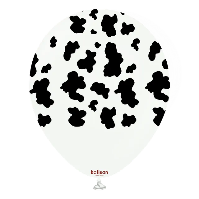 kalisan-safari-cow-white-luftballon-30-cm-25-st-ck-kuhmuster image 1