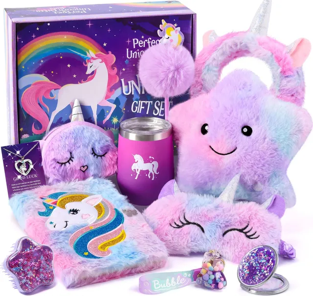 tacobear-einhorn-geschenkset-m-dchen-mit-kissen-tagebuch image 1