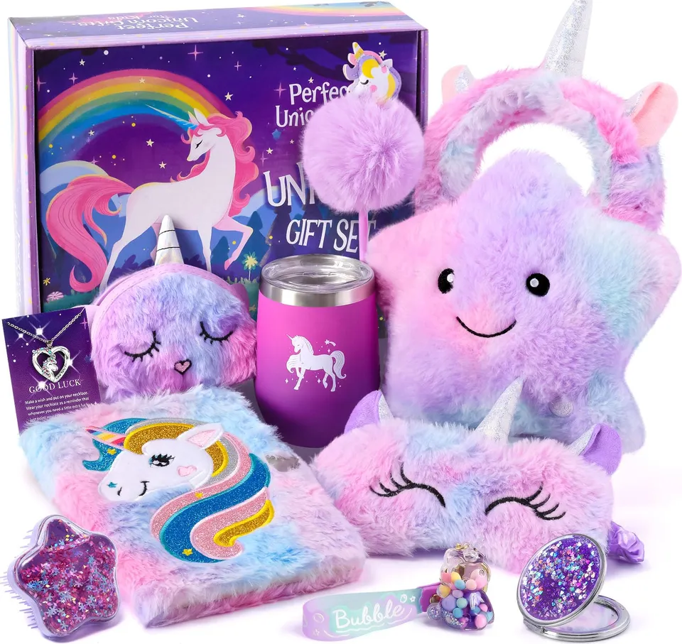 tacobear-einhorn-geschenkset-m-dchen-mit-kissen-tagebuch image 1