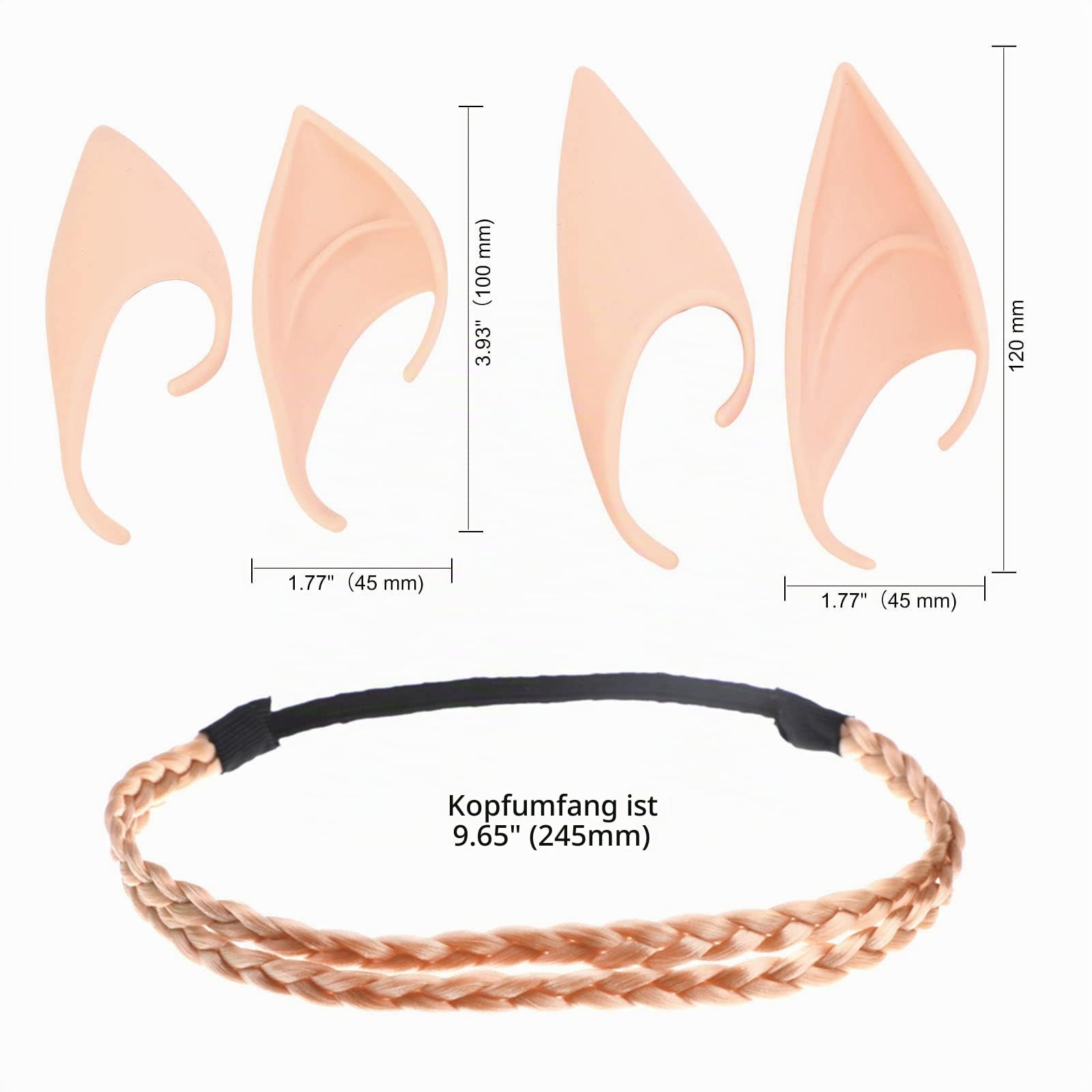 howaf-elfenohren-set-wei-latex-mit-kopfkette-10-12cm image 3