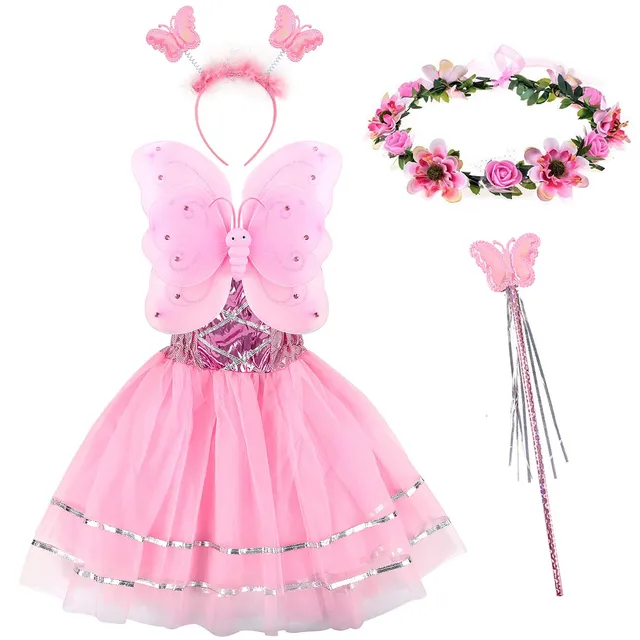 tacobear-costume-feenkost-m-kinder-5tlg-schmetterling-rosa image 1