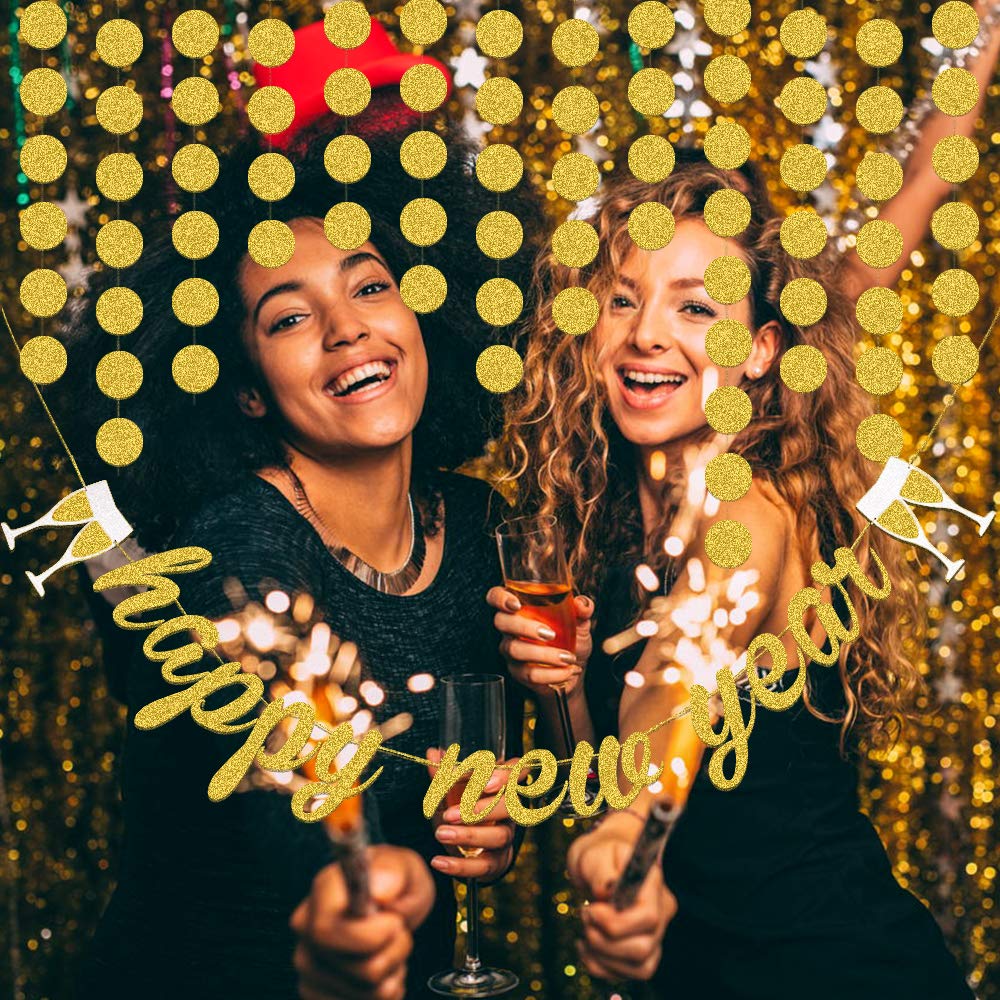 howaf-silvester-girlande-happy-new-year-banner-gold-glitzer-3m image 5