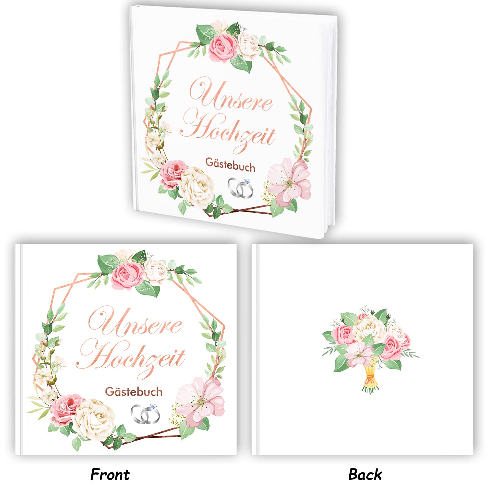 howaf-g-stebuch-hochzeit-unsere-hochzeit-wei-60-seiten-stift image 4