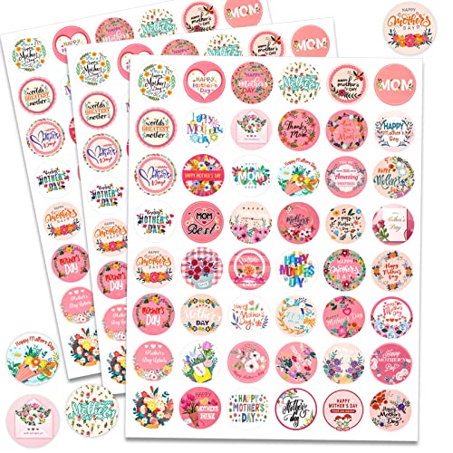 howaf-muttertag-aufkleber-144-st-ck-merci-mama-sticker-blumen image 8