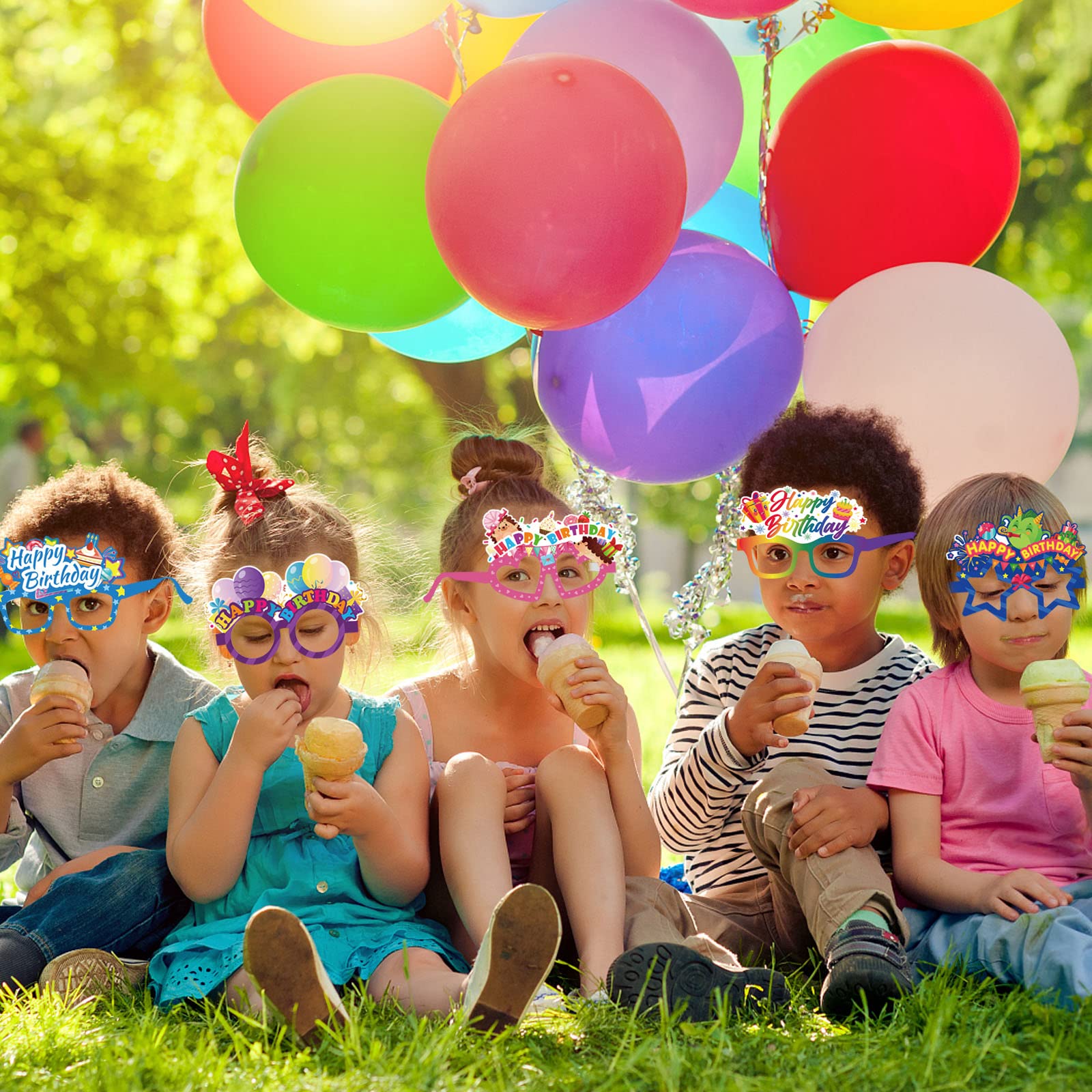 howaf-happy-birthday-brille-partybrille-28-st-ck-papier-bunt image 6