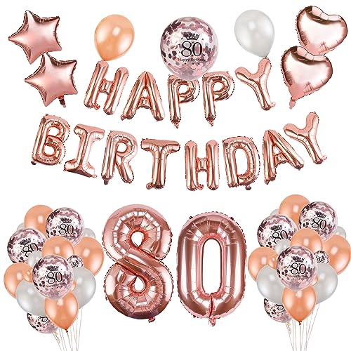 howaf-80-geburtstag-deko-ballon-set-59-tlg-rosegold image 7