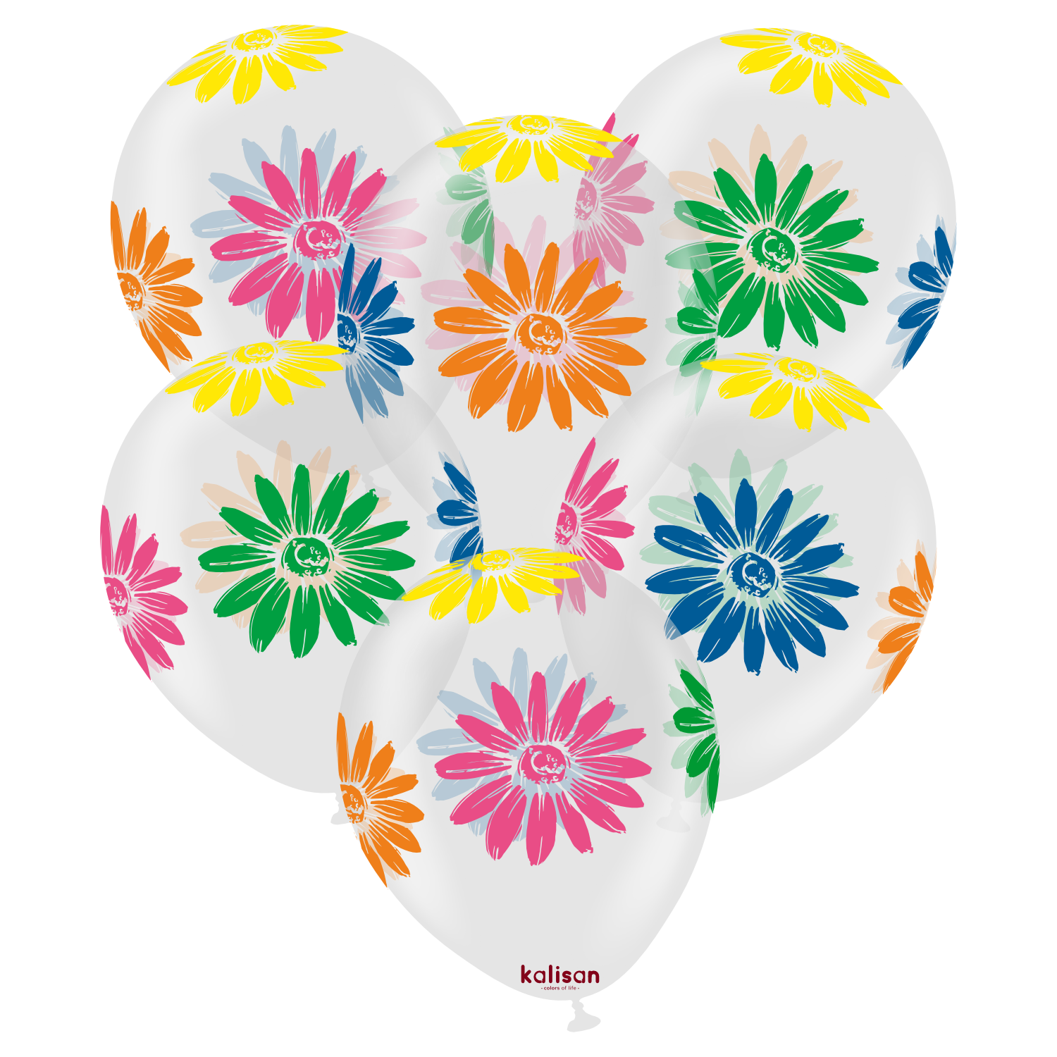 kalisan-fruits-colorful-flowers-luftballon-12-25-st-ck-transparent image 1
