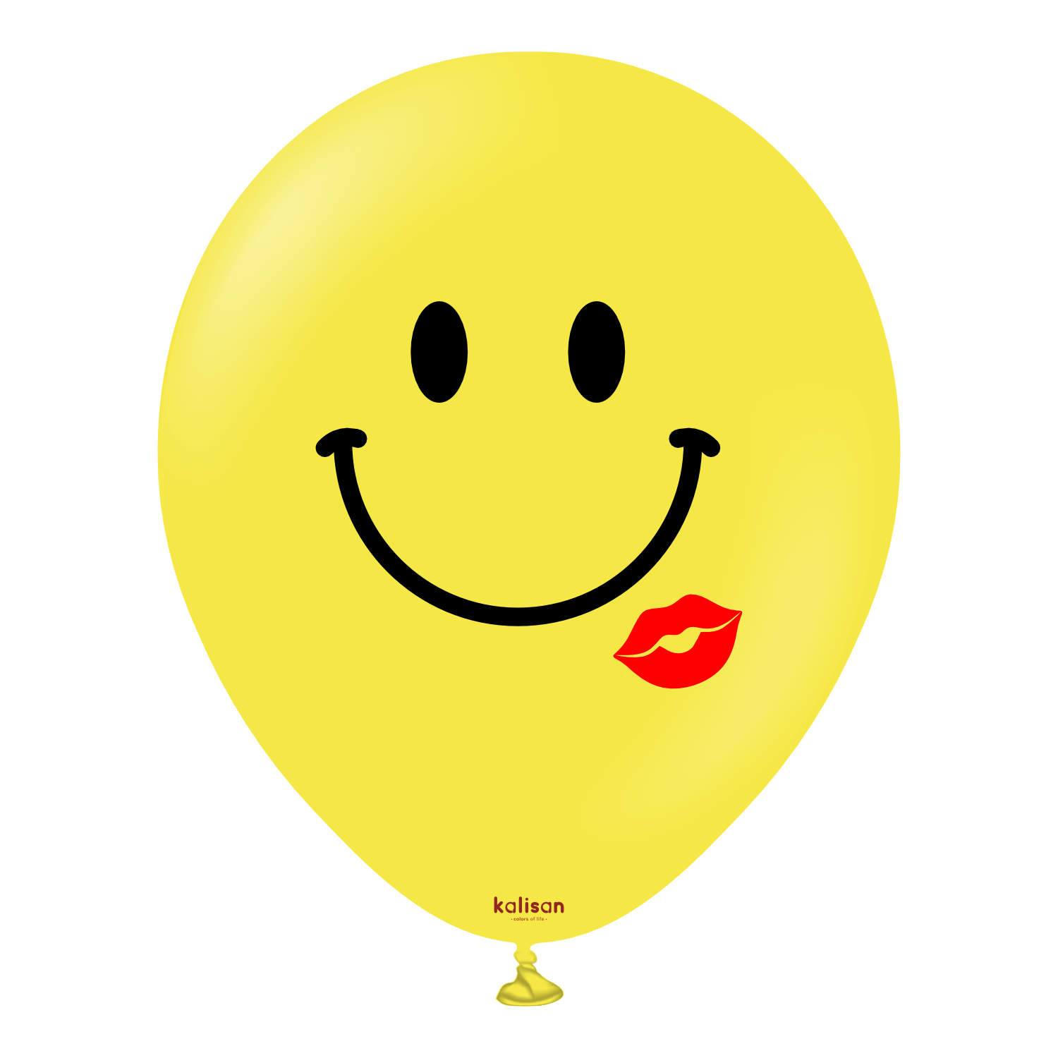 kalisan-party-theme-smiley-kiss-luftballons-25-st-ck-gelb image 2