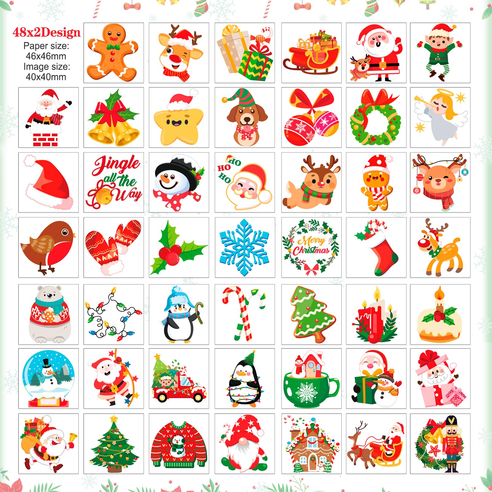howaf-weihnachtstattoos-kinder-96-blatt-kindertattoos-weihnachtsmotive image 2
