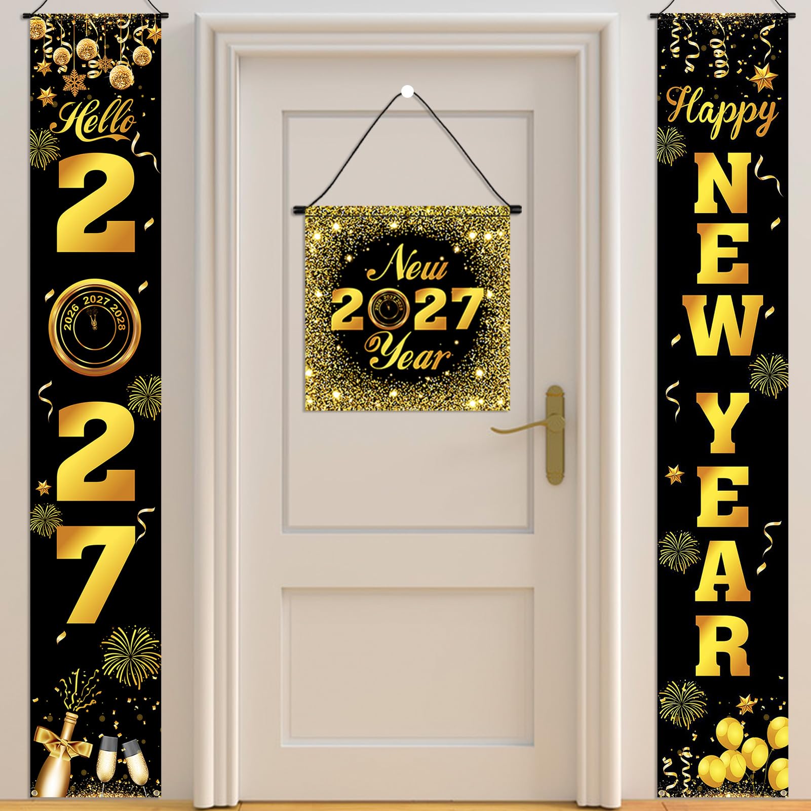 howaf-neujahr-t-rbanner-set-3-tlg-hello-2027-schwarz-gold image 1