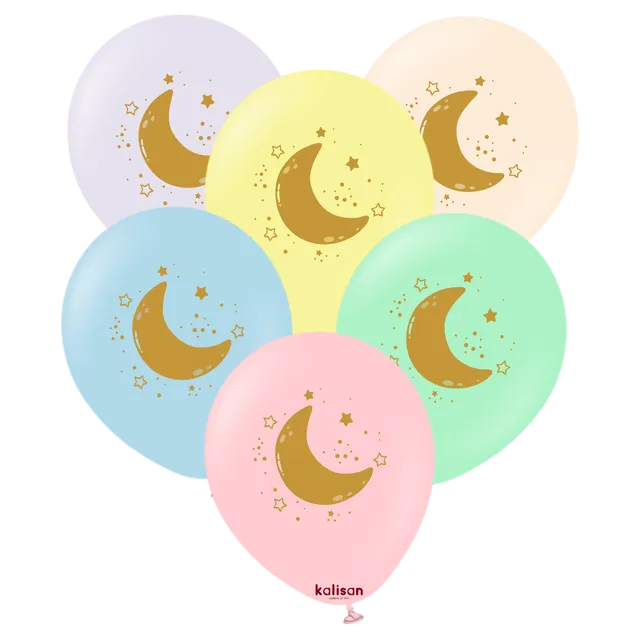 kalisan-baby-shower-half-moon-gold-luftballons-25-st-ck-macaron image 1