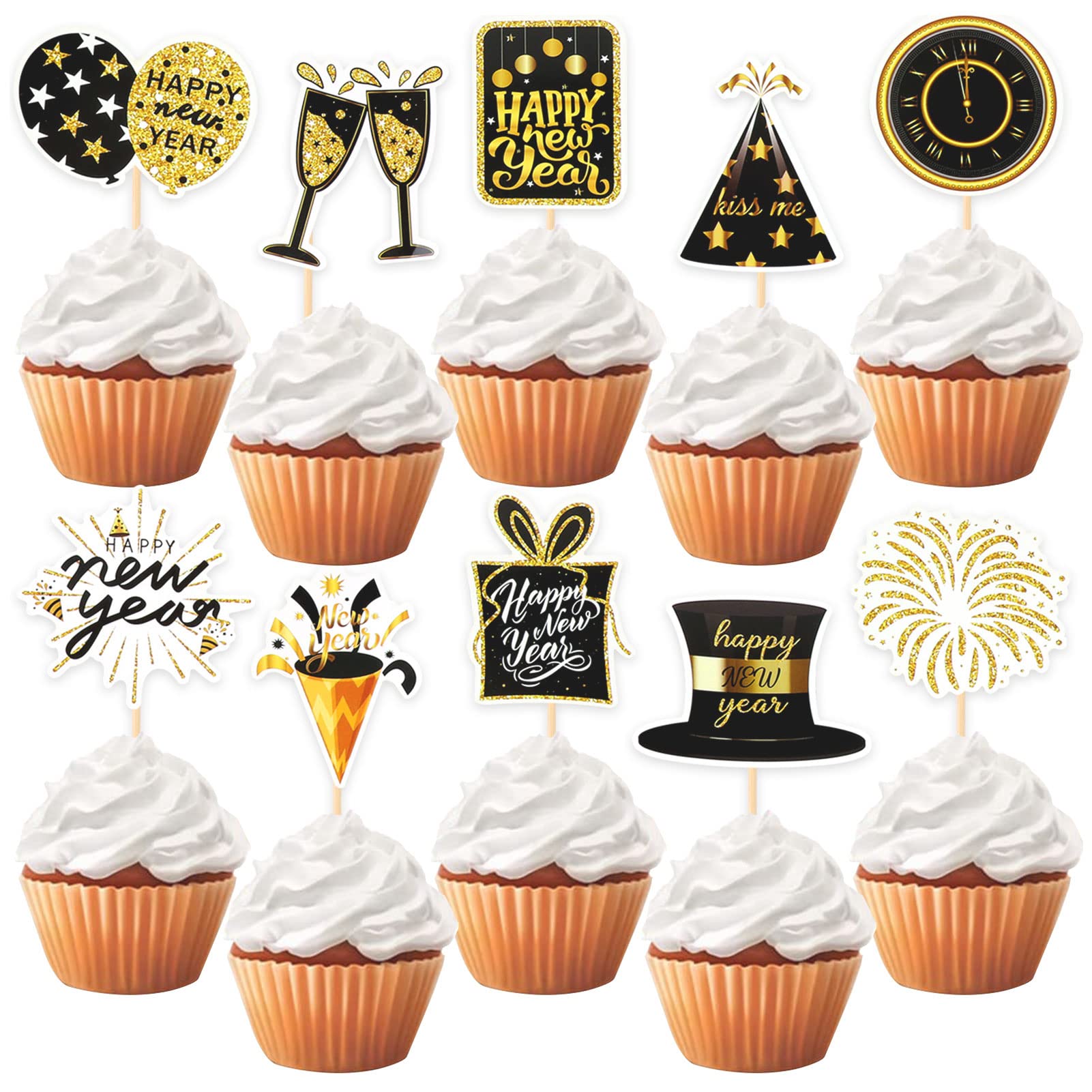 howaf-silvester-deko-2027-cupcake-topper-20-st-ck-neujahr image 2