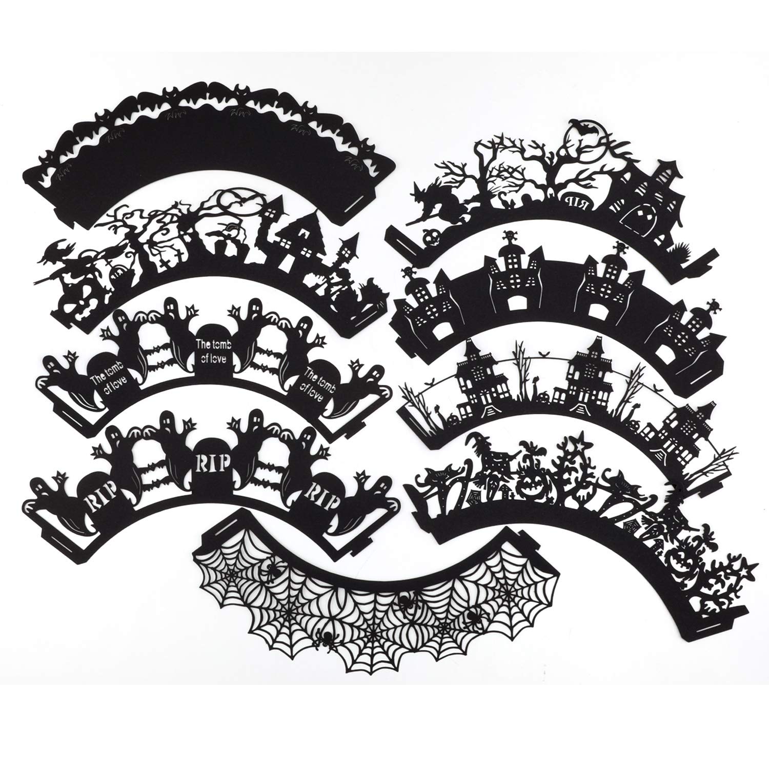 howaf-halloween-cupcake-wrapper-schwarz-36tlg-9-stile-deko image 4
