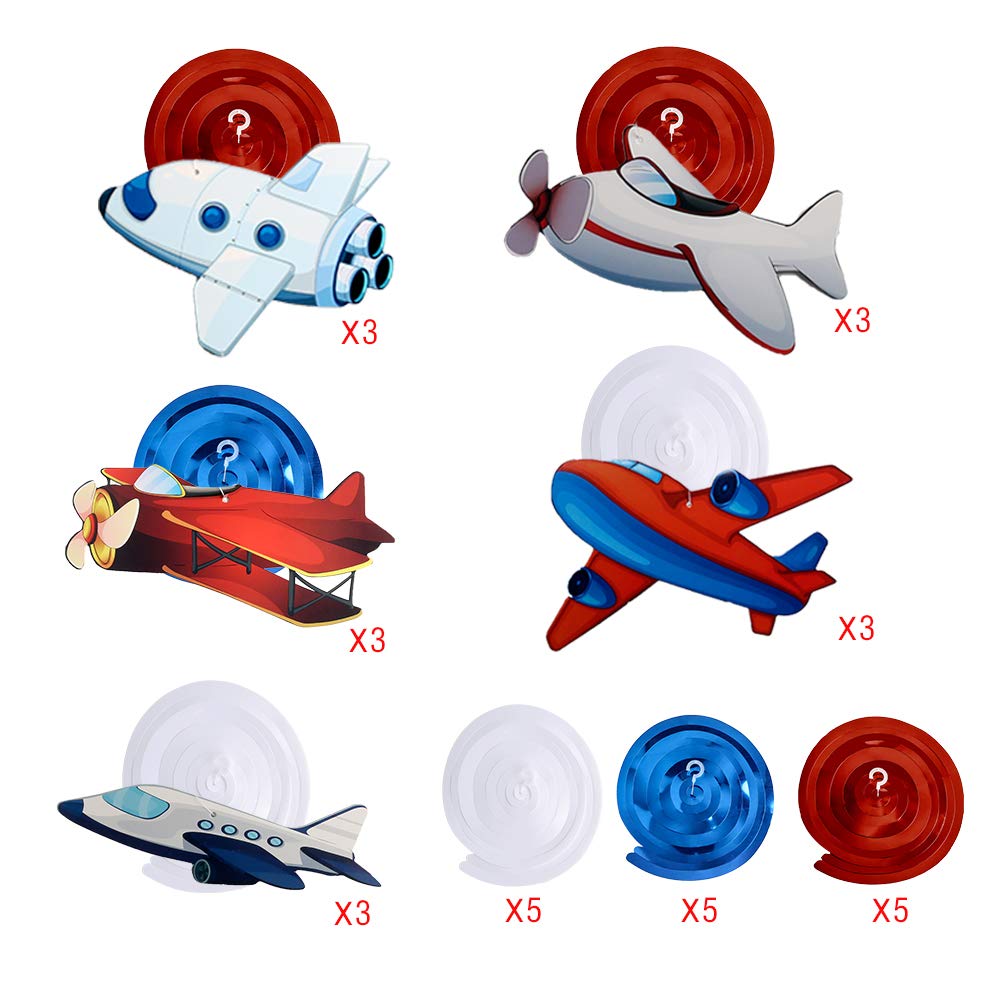 howaf-flugzeug-h-ngedeko-30-teilig-geburtstag-spiralen-folie image 3