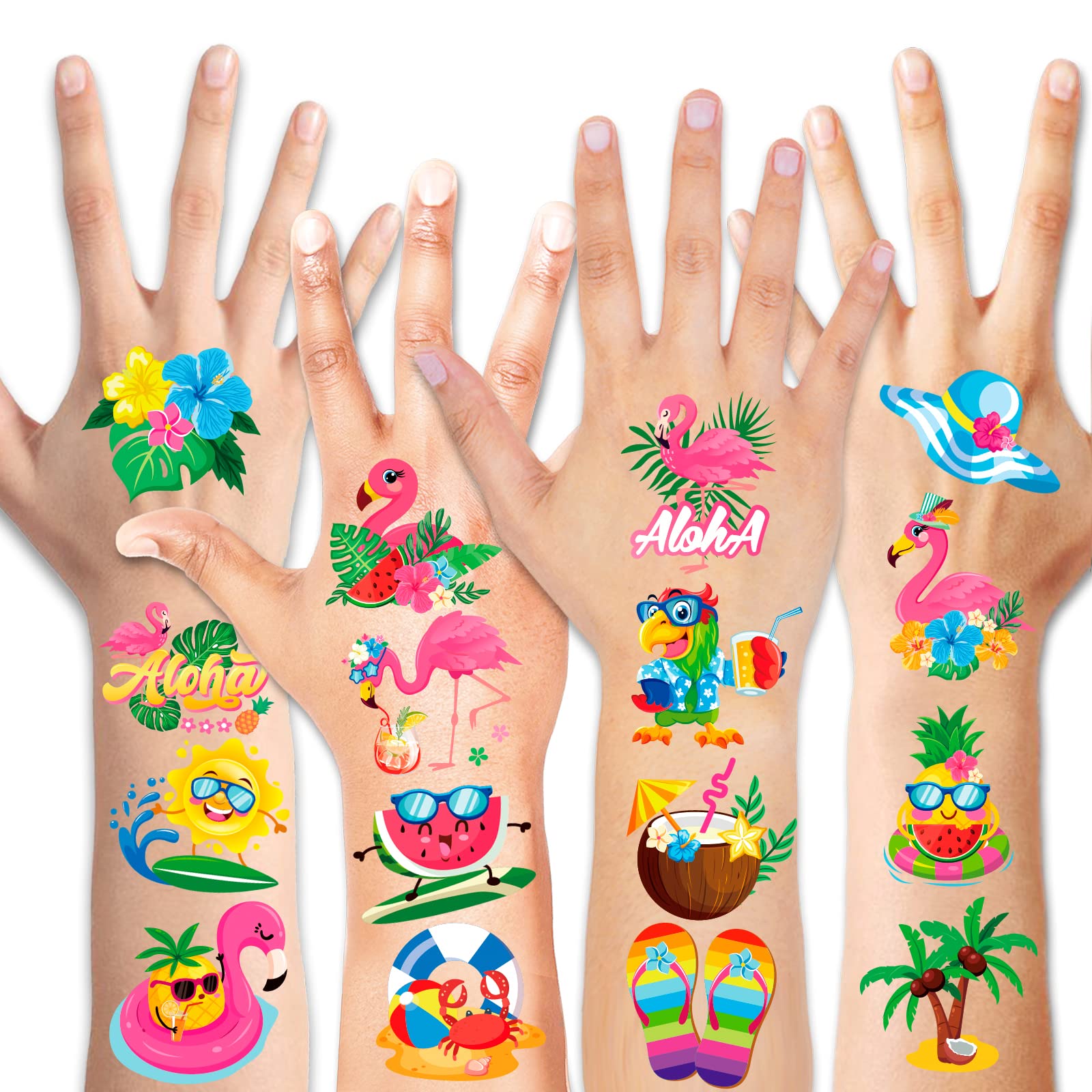 howaf-flamingo-tempor-re-tattoos-kinder-96-st-ck-hawaii image 2