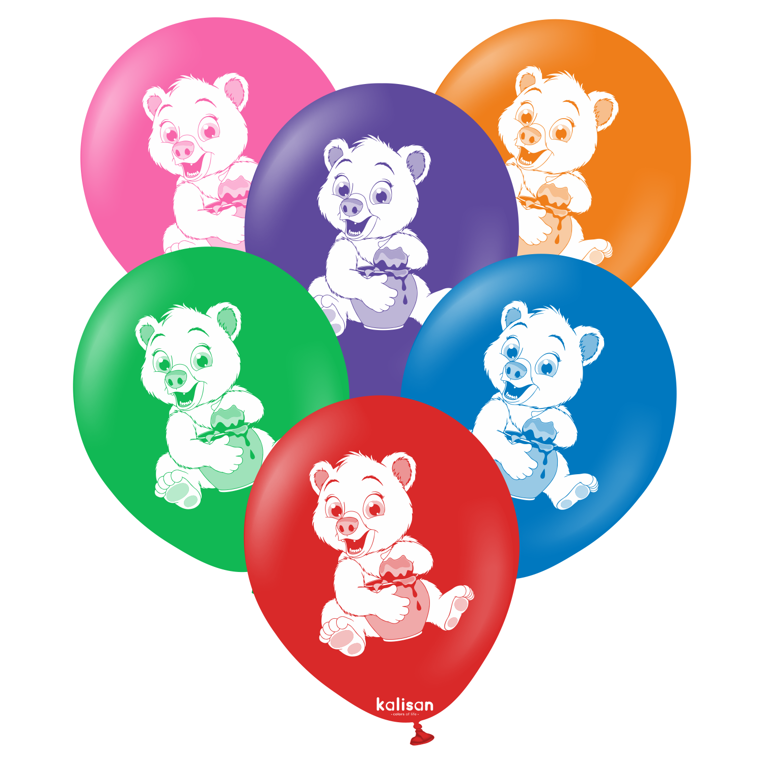kalisan-animals-teddy-bear-luftballons-25-st-ck-12-zoll image 1