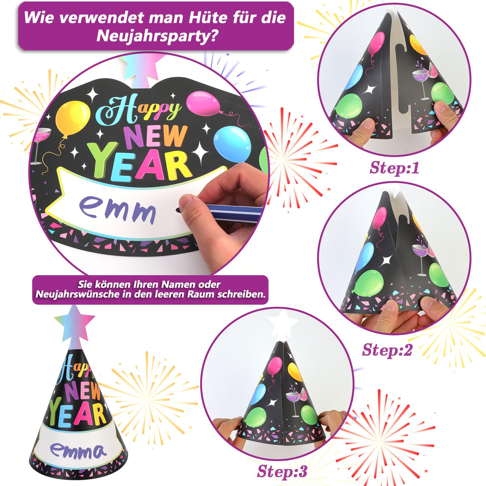 howaf-silvester-deko-set-partyh-te-brille-haarreif-tattoos image 4