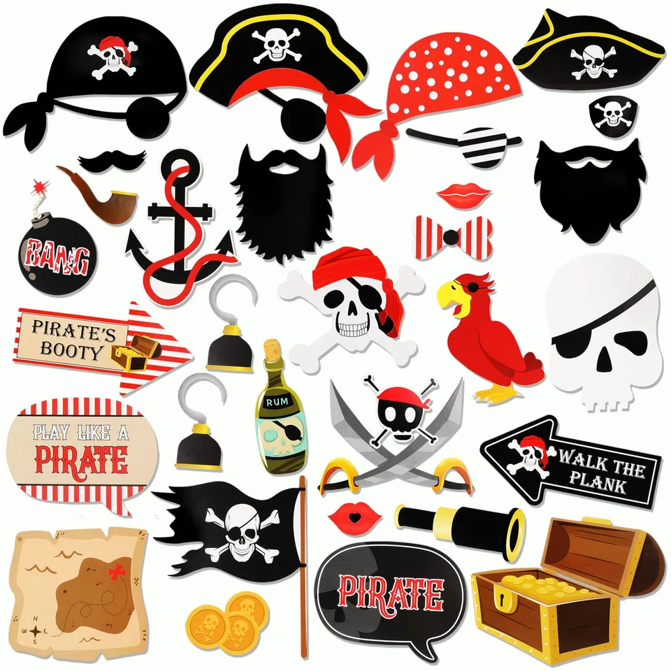 howaf-piraten-foto-requisiten-fotobox-30-st-ck image 1