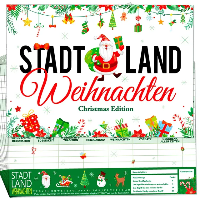 howaf-spielblock-stadt-land-weihnachten-20-blatt-a4 image 1