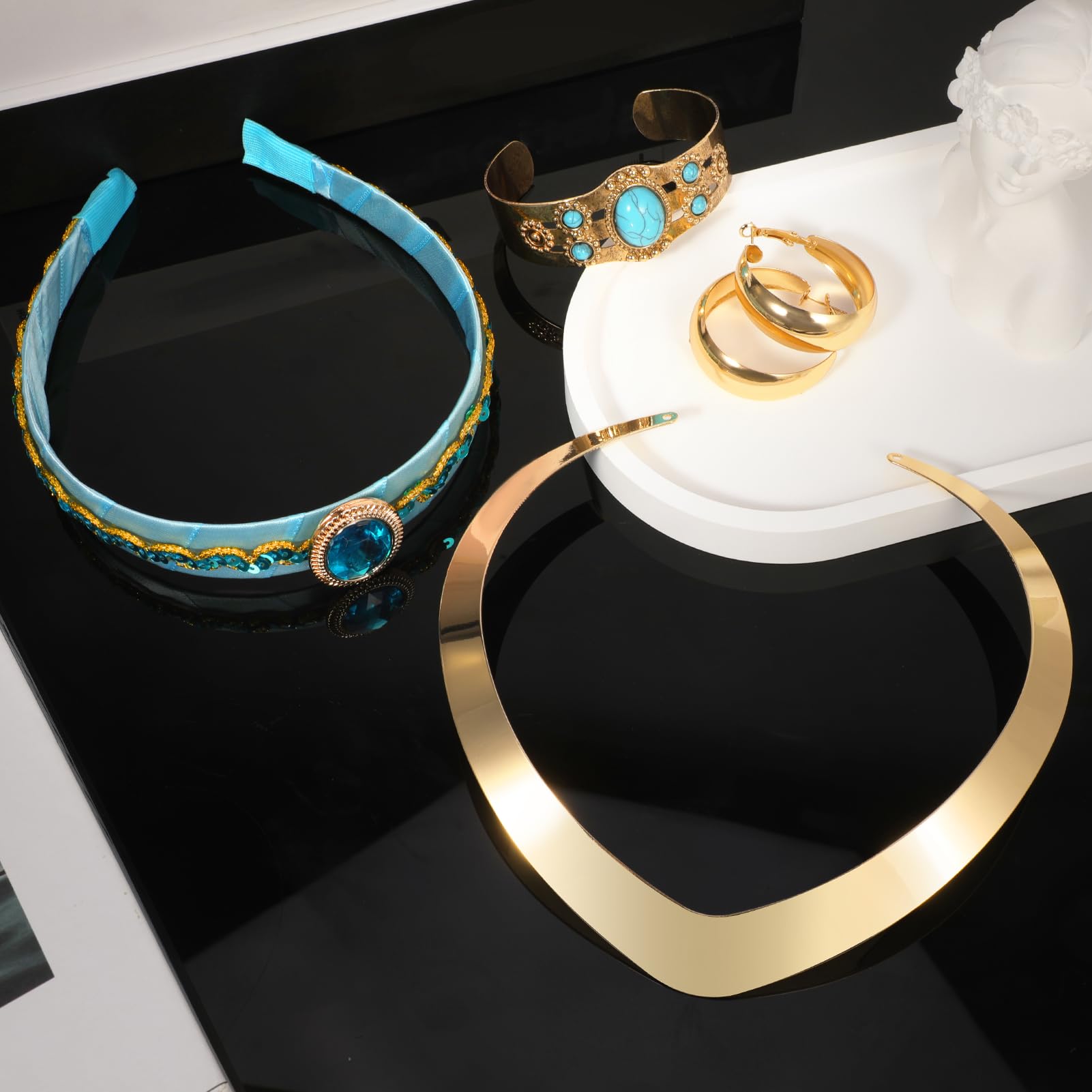 howaf-prinzessin-kost-m-schmuck-set-gold-krone-damen image 4
