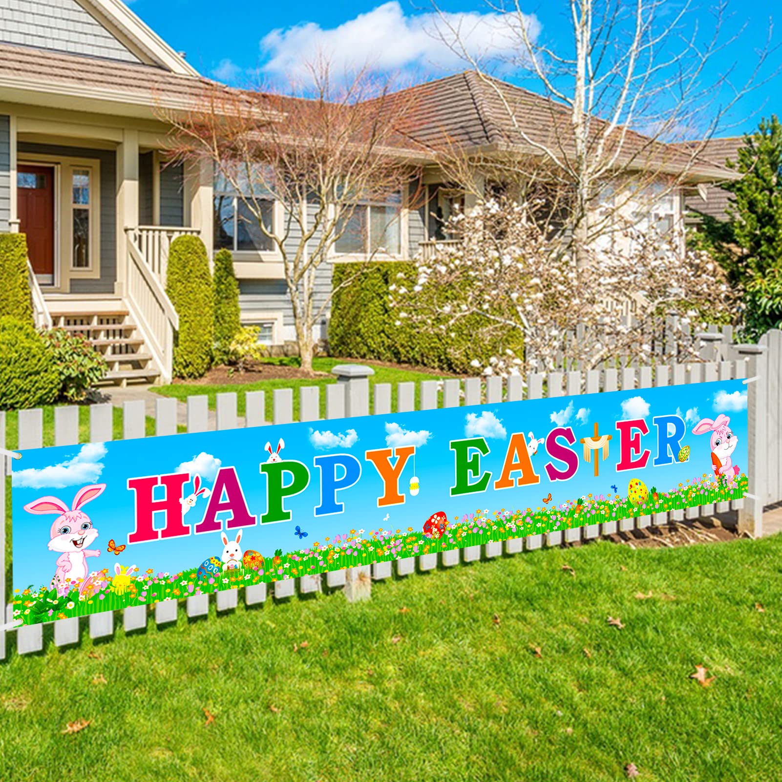 howaf-frohe-ostern-banner-stoff-180x30cm-hase-b-nder image 1