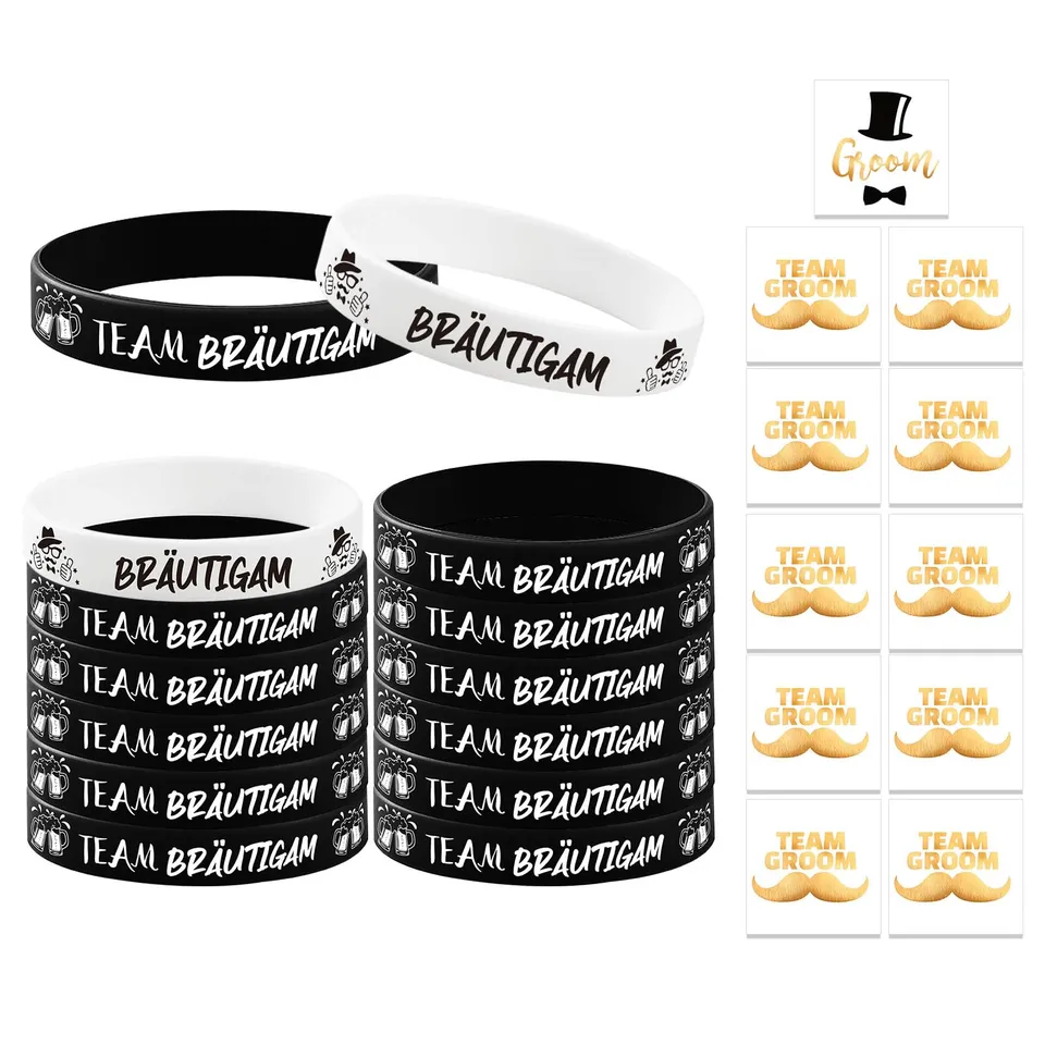 howaf-jga-m-nner-armband-team-br-utigam-tattoo-set image 1