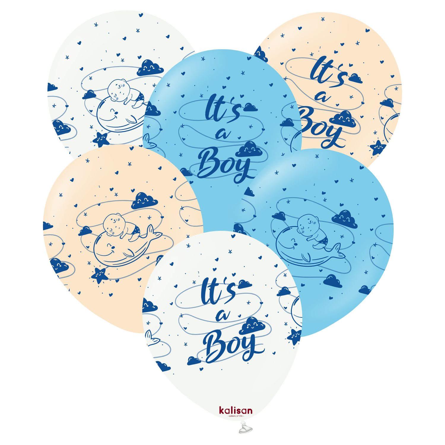 kalisan-baby-shower-it-s-a-boy-luftballons-6-st-ck-12-zoll-blau image 1