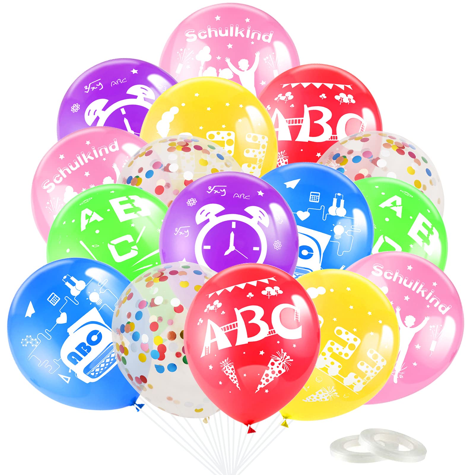 howaf-einschulung-luftballons-abc-konfetti-35-stk-latex-30cm image 1
